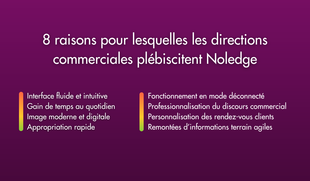 Les 8 raisons pour lesquelles les directions commerciales plébiscitent Noledge